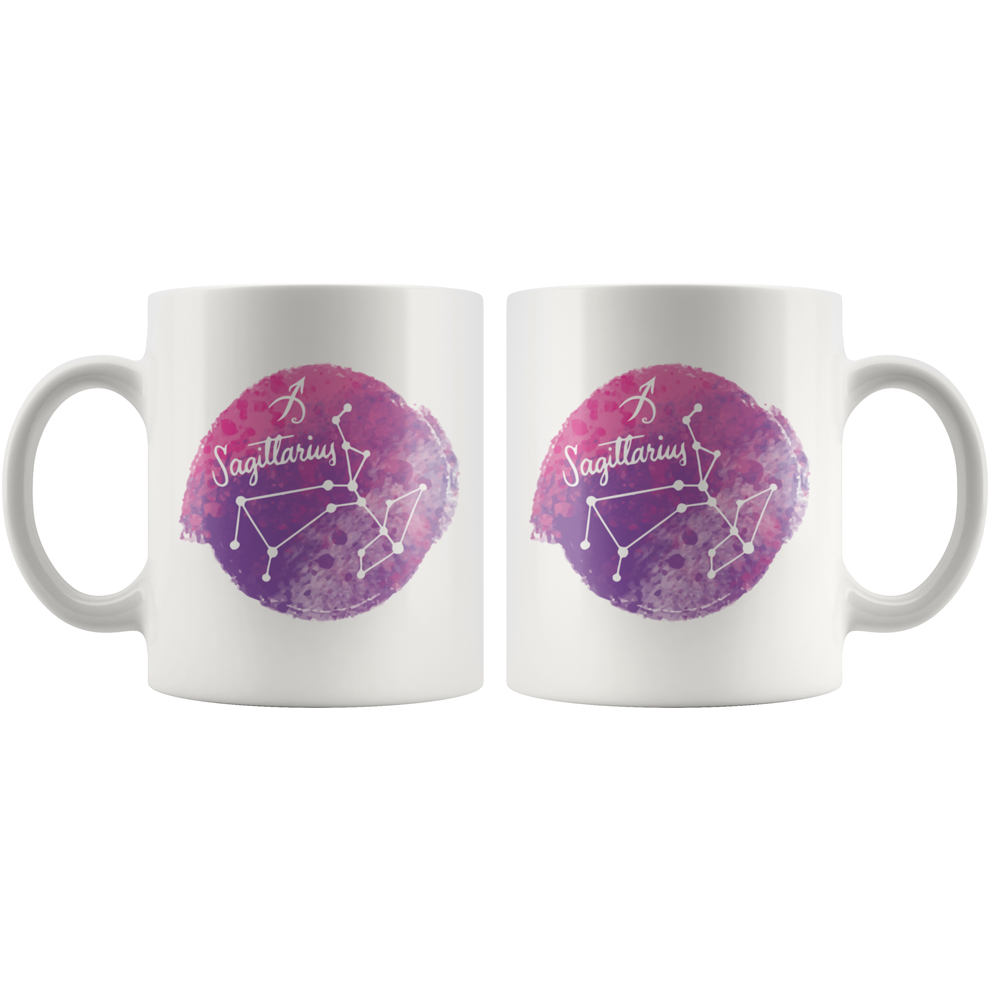 White 11oz Mug - Watercolor Sagittarius