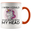 Accent Mug - Unicorn Stab Idiots Head