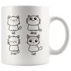 White 11oz Mug - Cat Un Deux Trois Mug