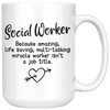 White 15oz Mug - Social Working Amazing