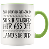 Accent Mug - She Believed She Could Studied