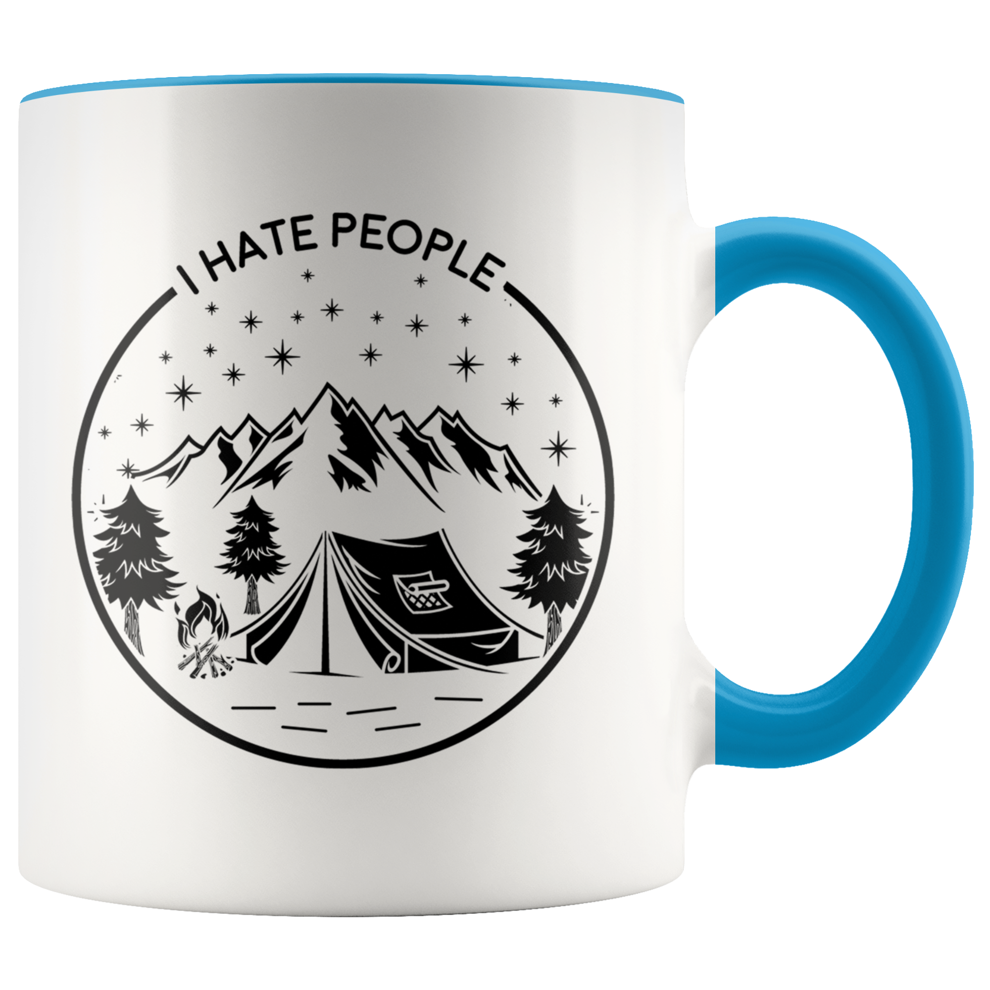 Accent Mug - Camping Hate People Mug