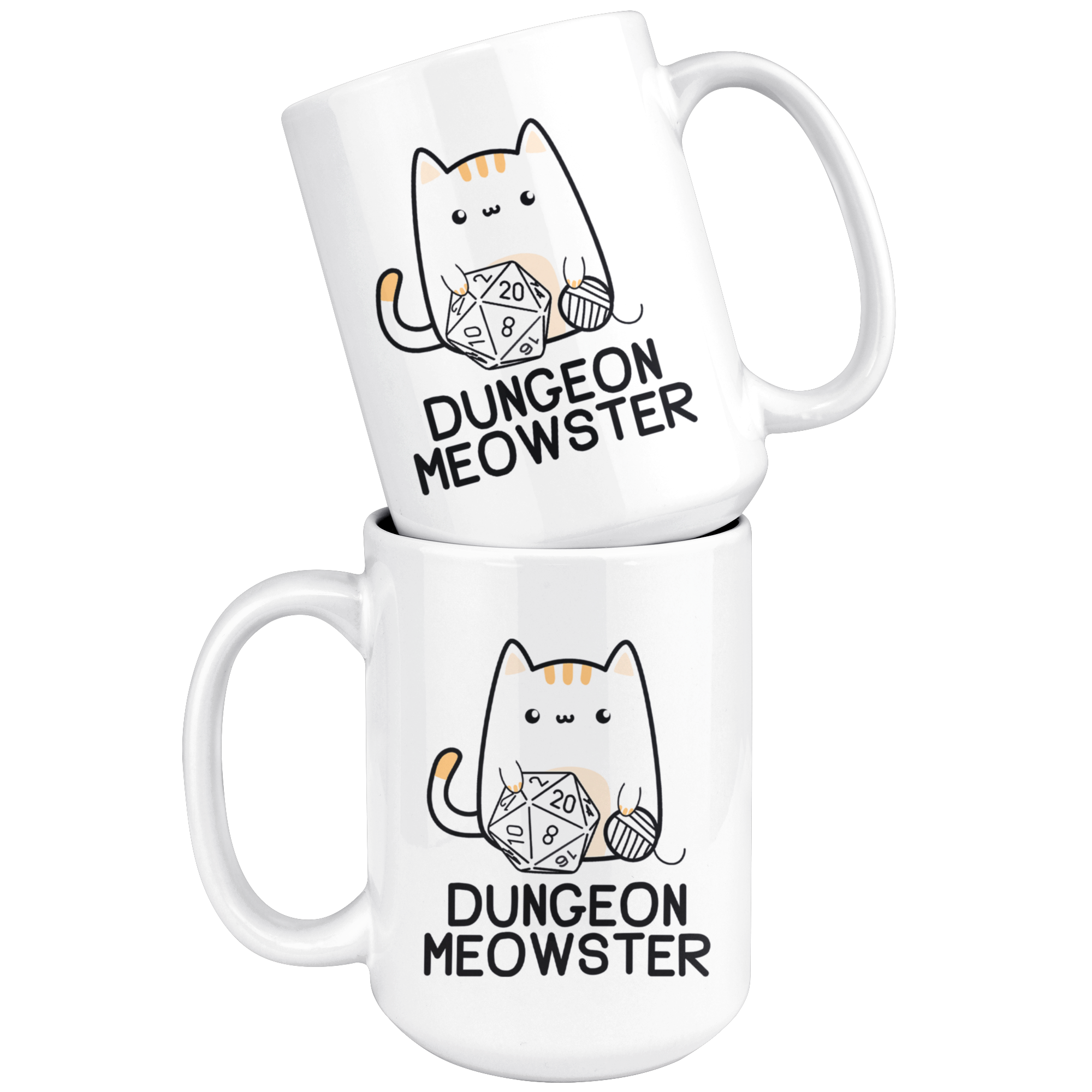 White 15oz Mug - Dungeon Meowster