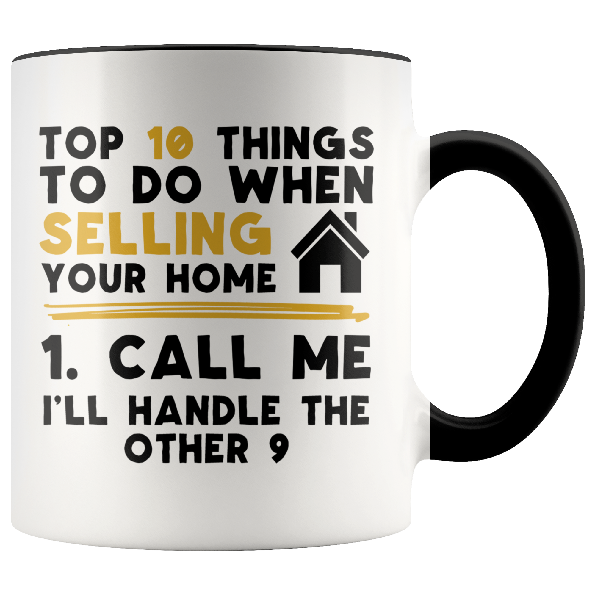 Custom Realtor 10 Accent Mug - Gold