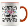Accent Mug - Speech Therapist Thank You Finding My Voice