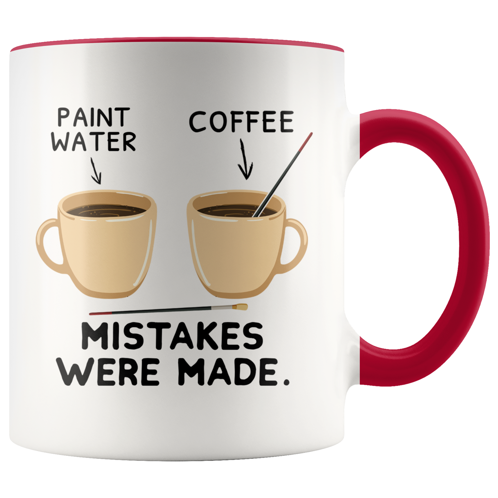 Accent Mug - Paint Mistakes Were Made Art