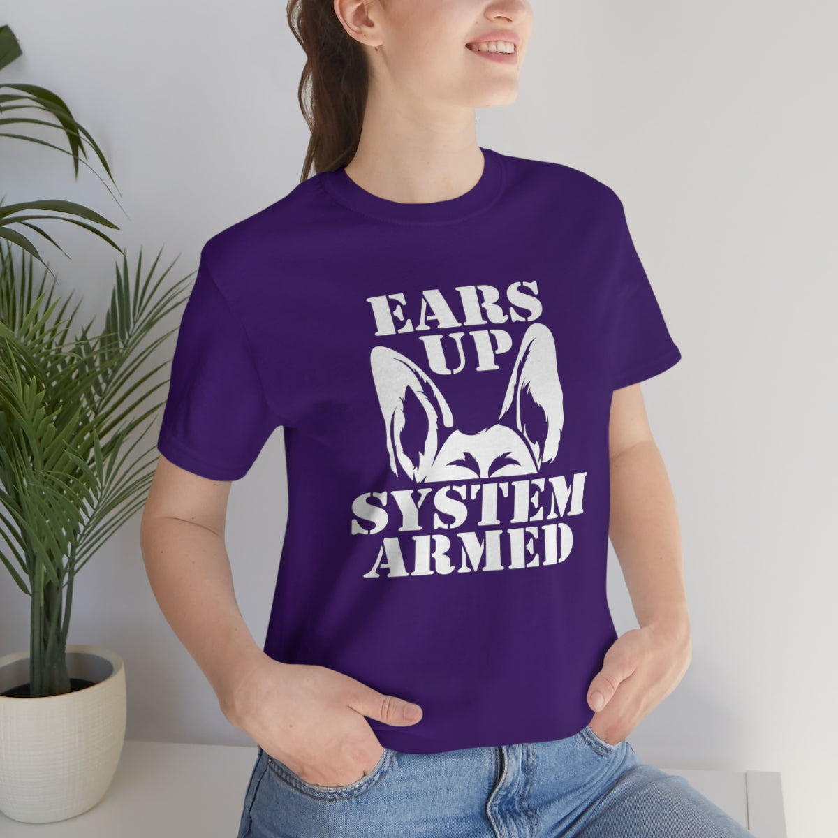 Ears Up System Armed German Shepherd TShirtSon UK