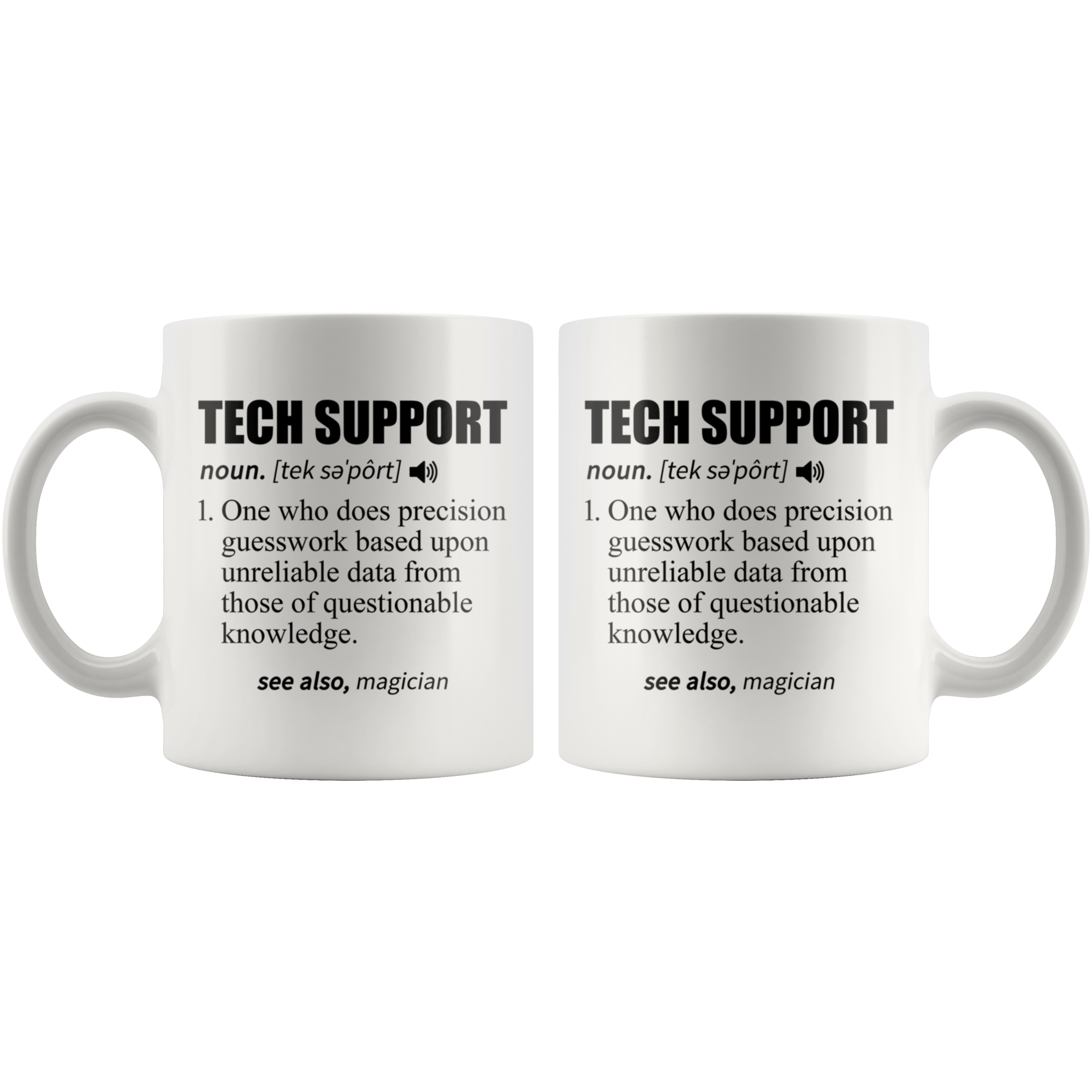 White 11oz Mug - Tech Support Definition