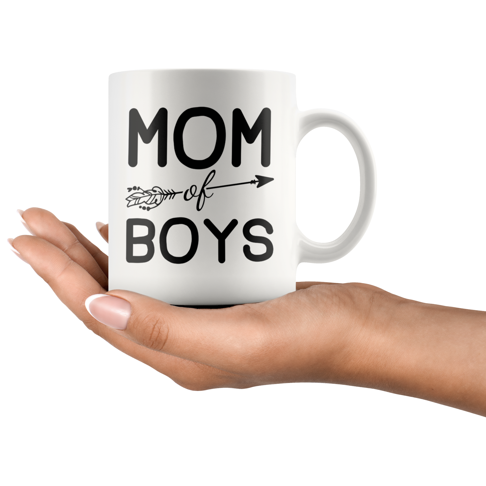 White 11oz Mug - Mom Of Boys