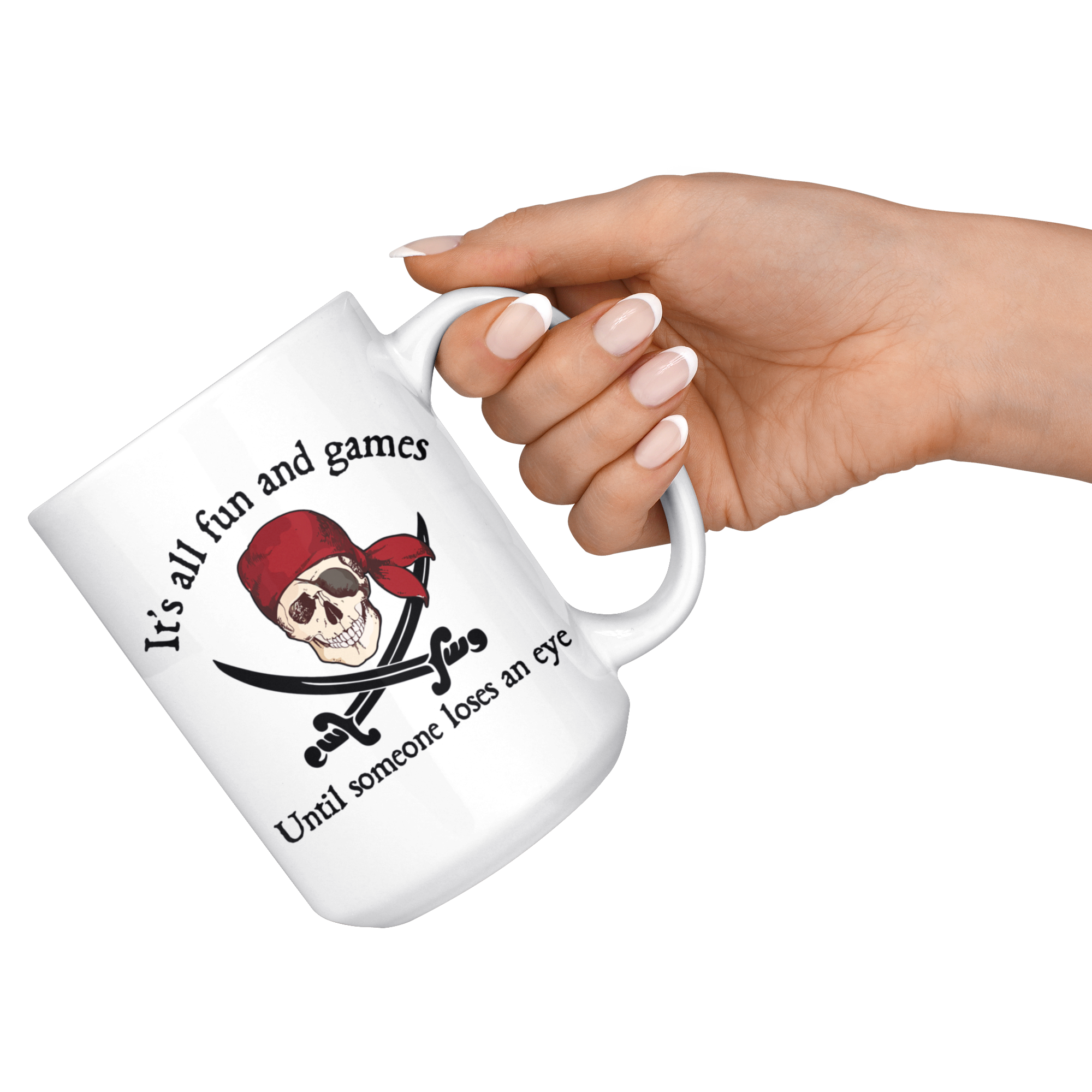 White 15oz Mug - Pirate Fun And Games