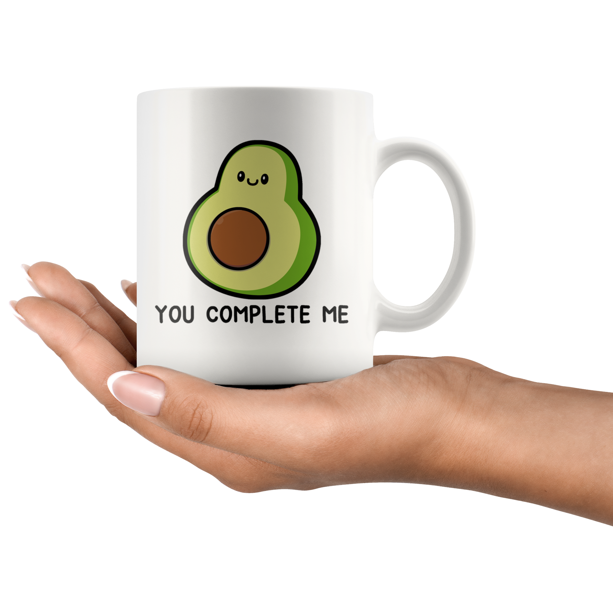 White Mugs - Matching Mug Avocado You Complete Me