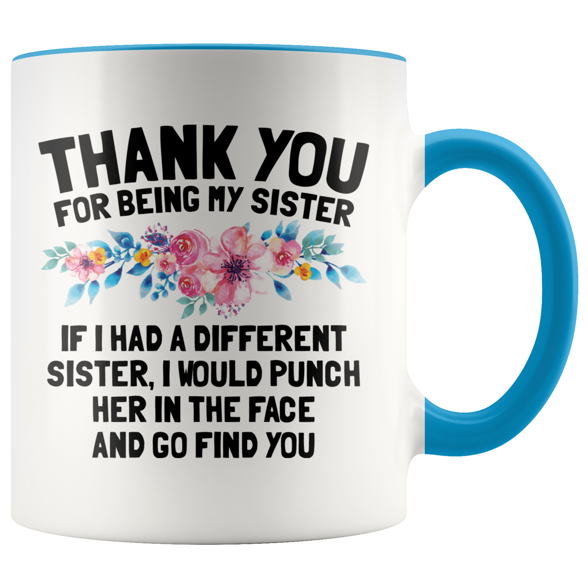 Accent Mug - Thank You Sister Punch In Face