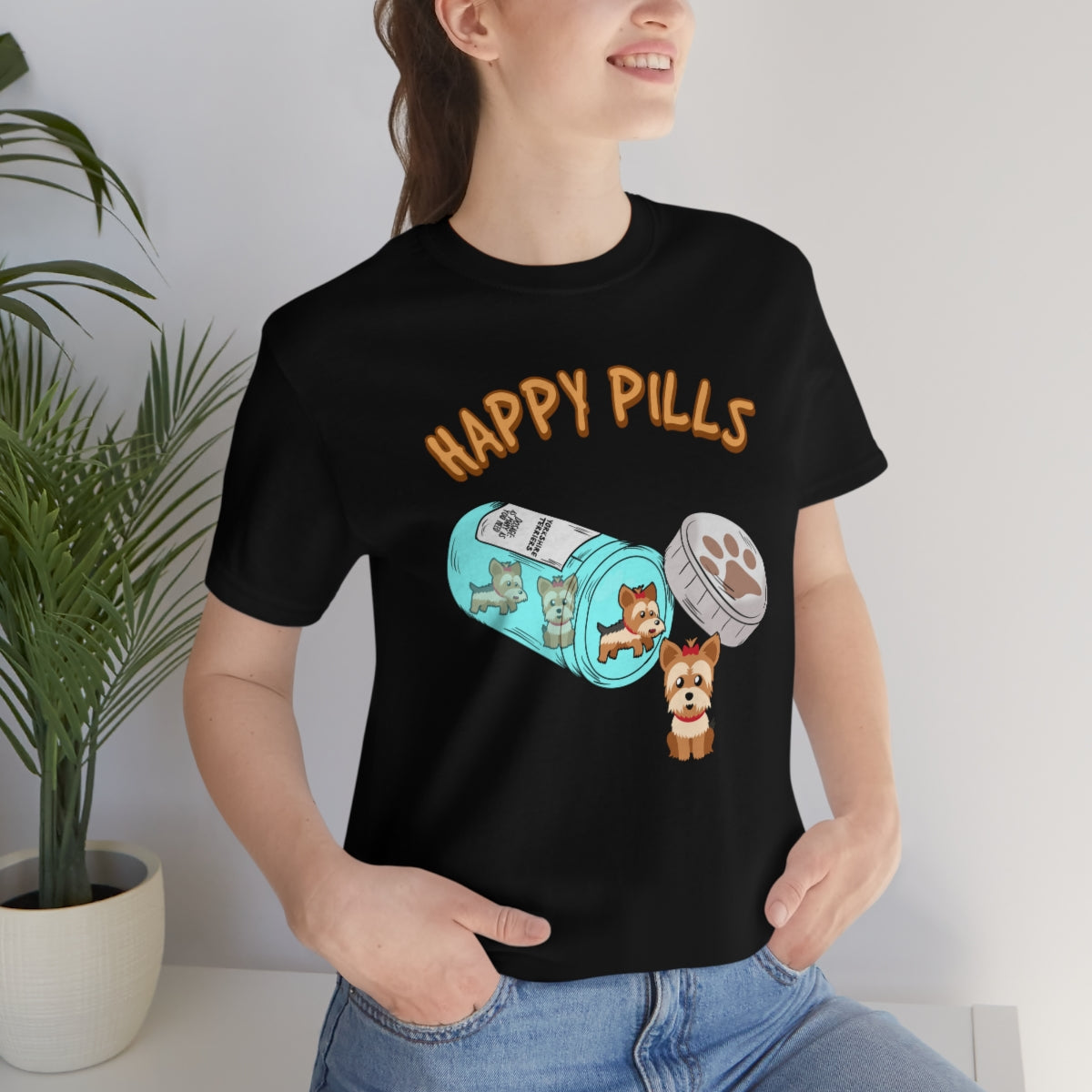 Happy Pills Yorkshire Terrier TShirtSon UK