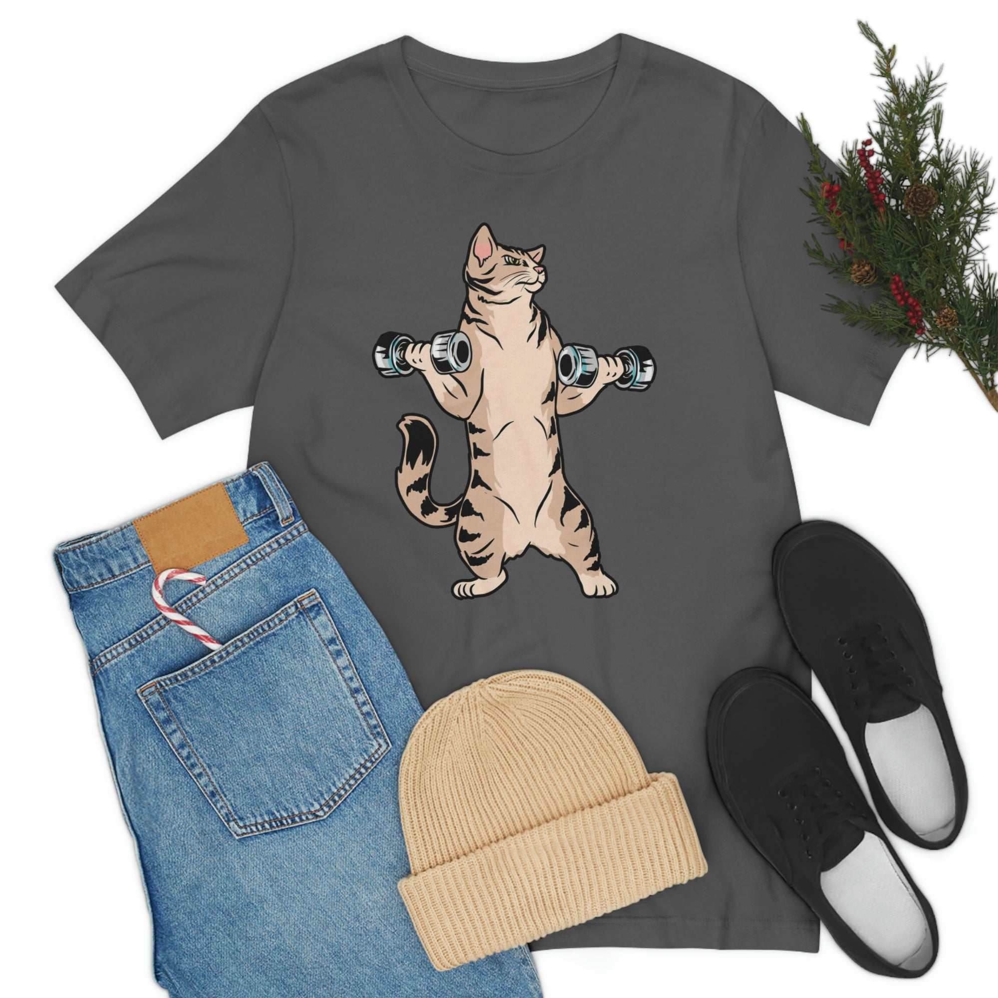 Weightlifting Cat TshirtSon UK