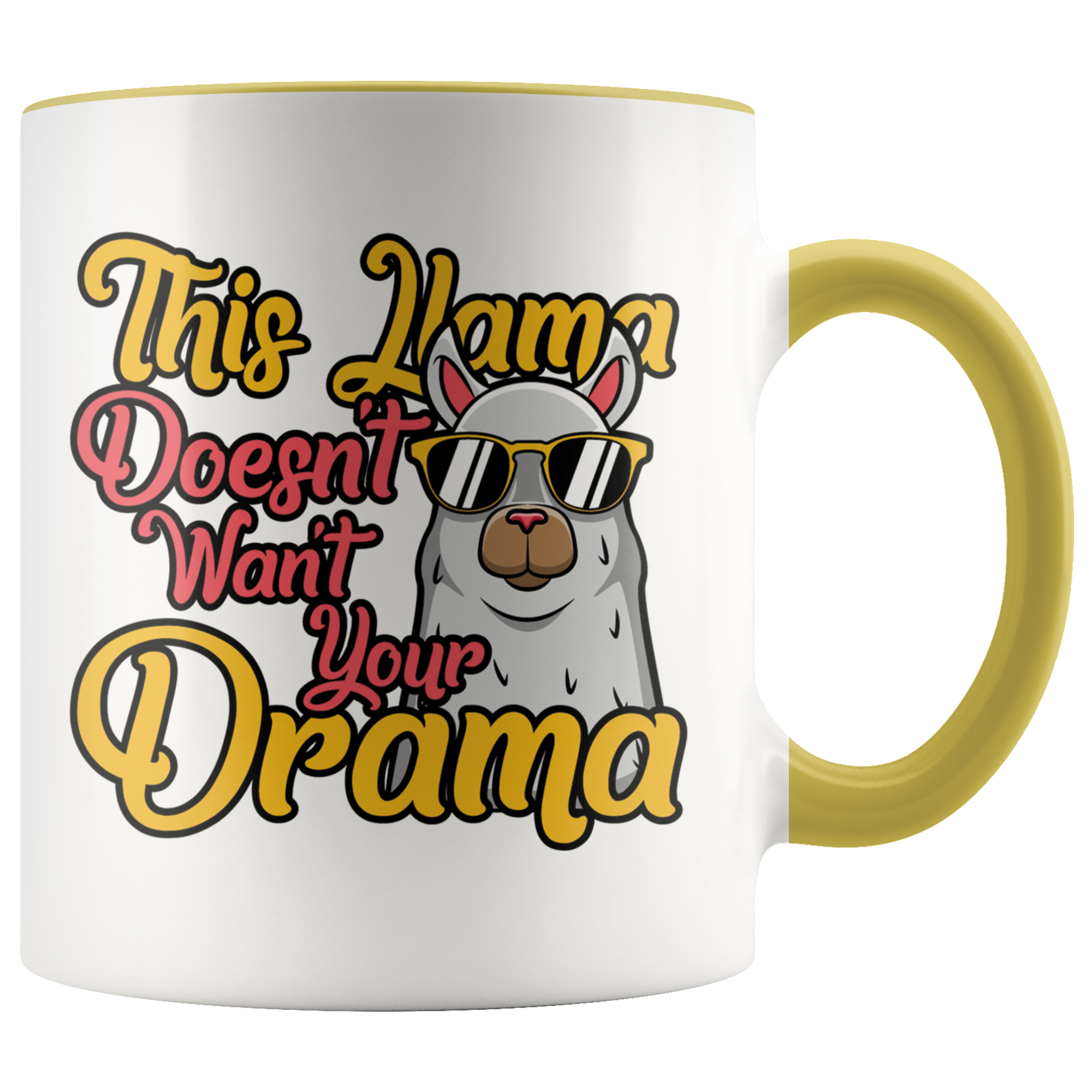 Accent Mug - This Llama Doesn't Want Your Drama