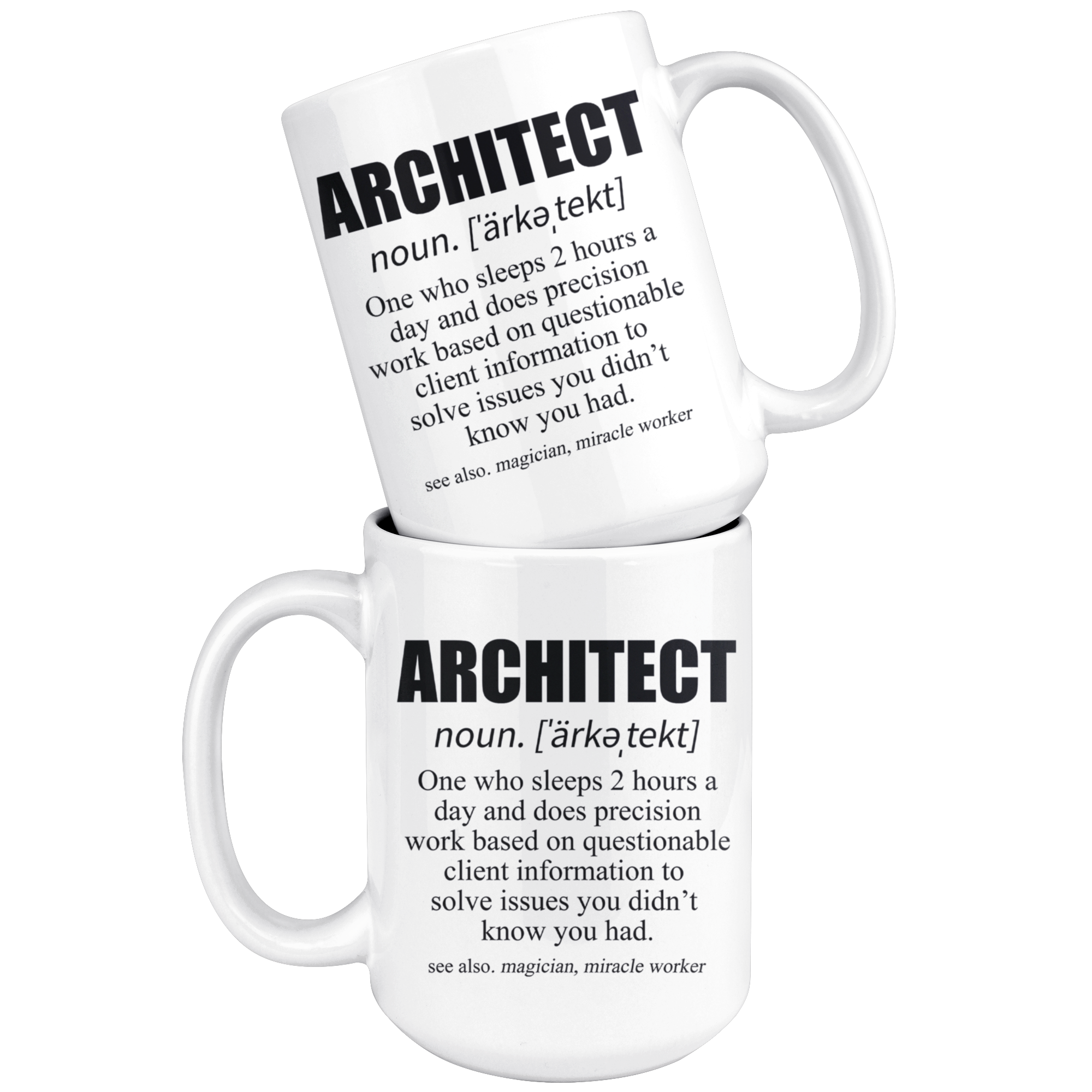White 15oz Mug - Architect Definition