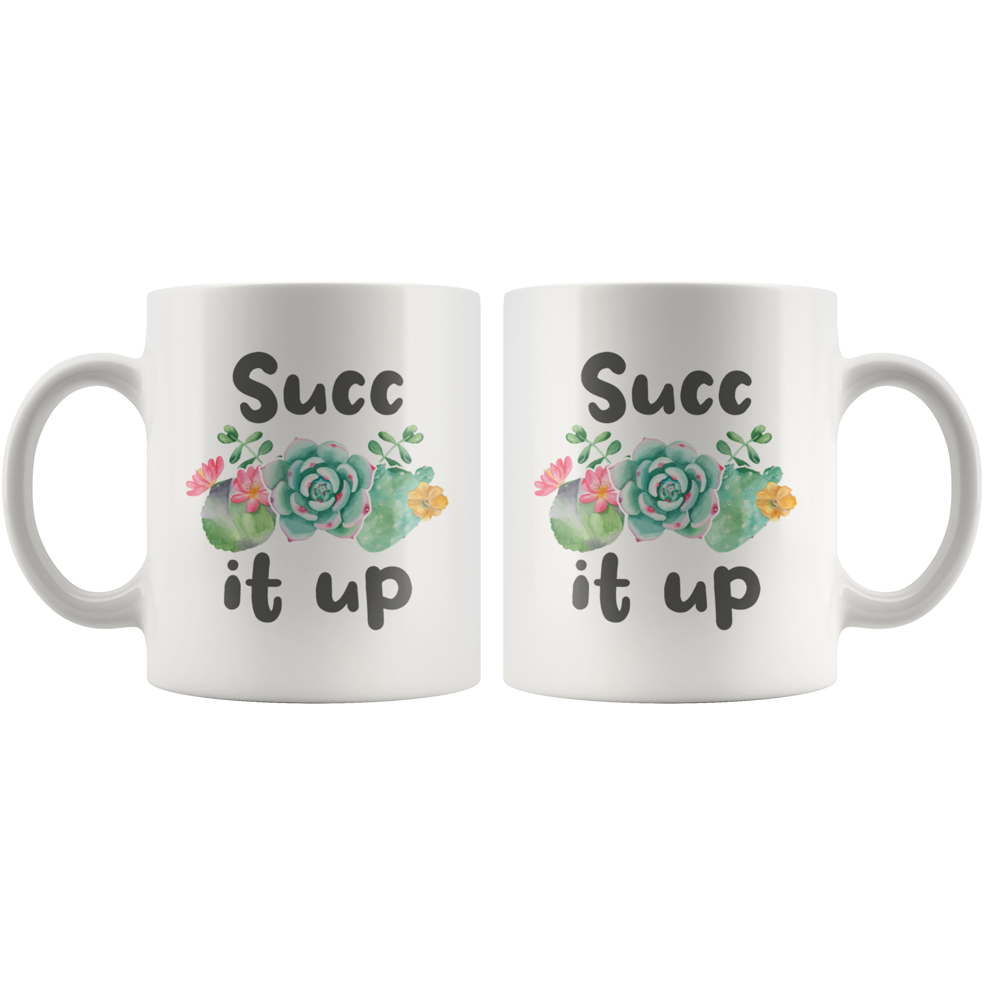 White Mugs - Succ It Up