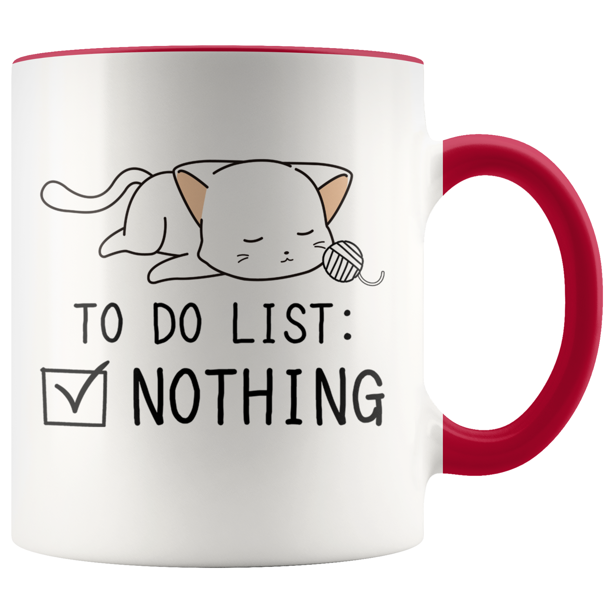 Accent Mug - Cat To Do List Nothing