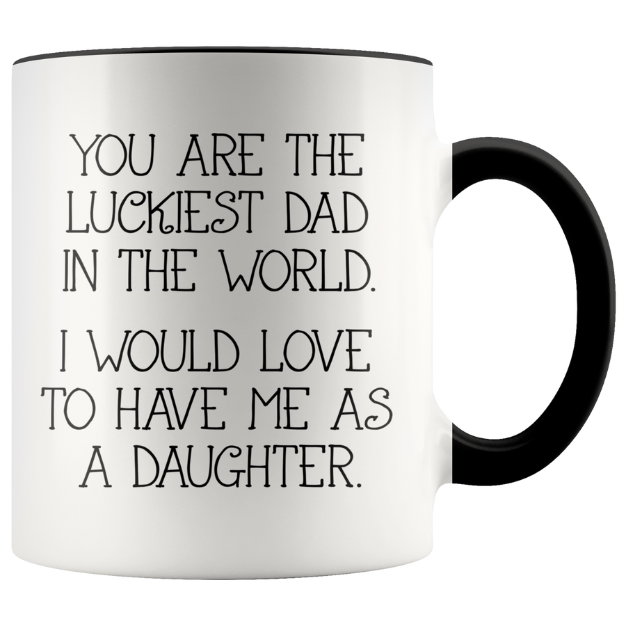Accent Mug - Luckiest Dad In The World