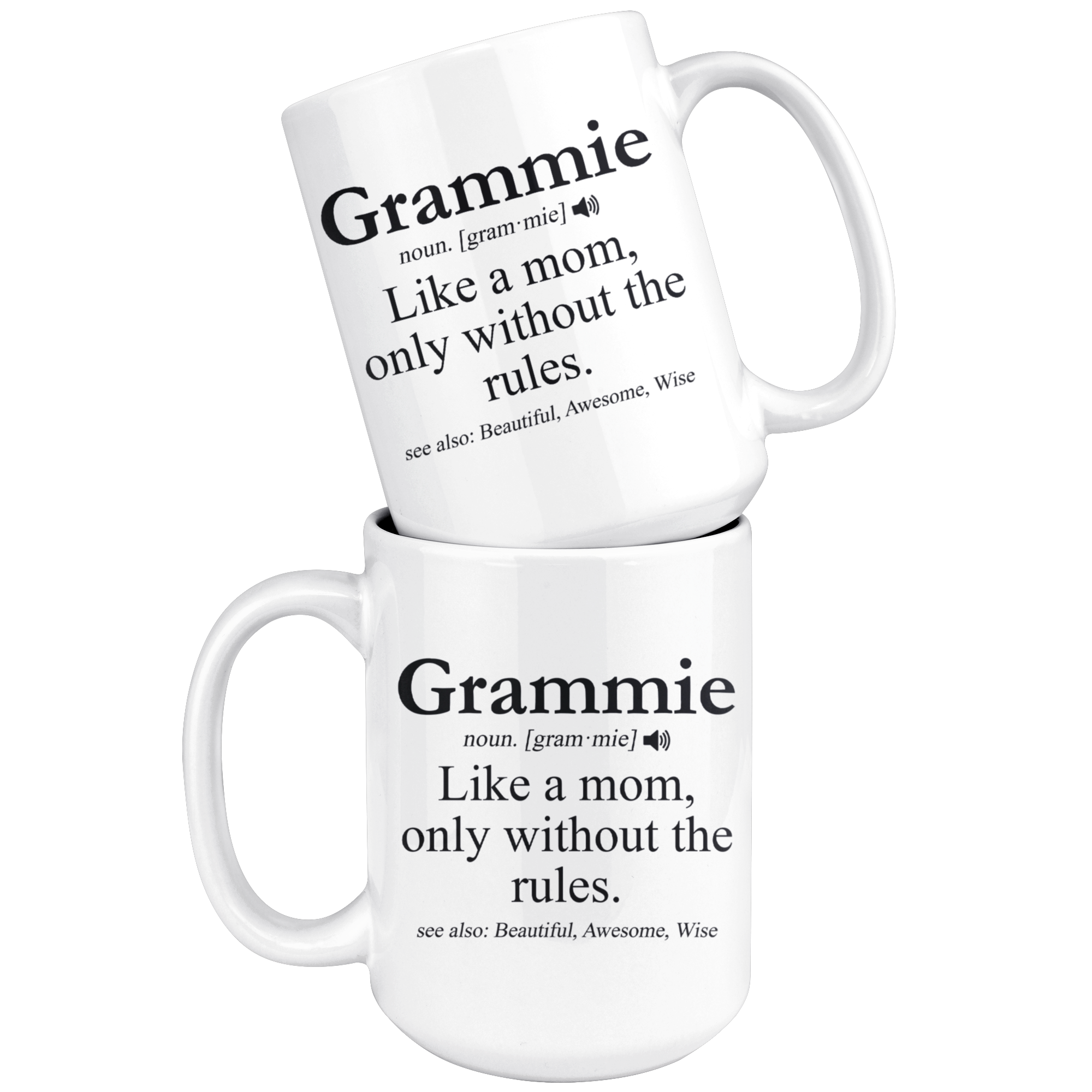 White Mugs - Grammie Definition