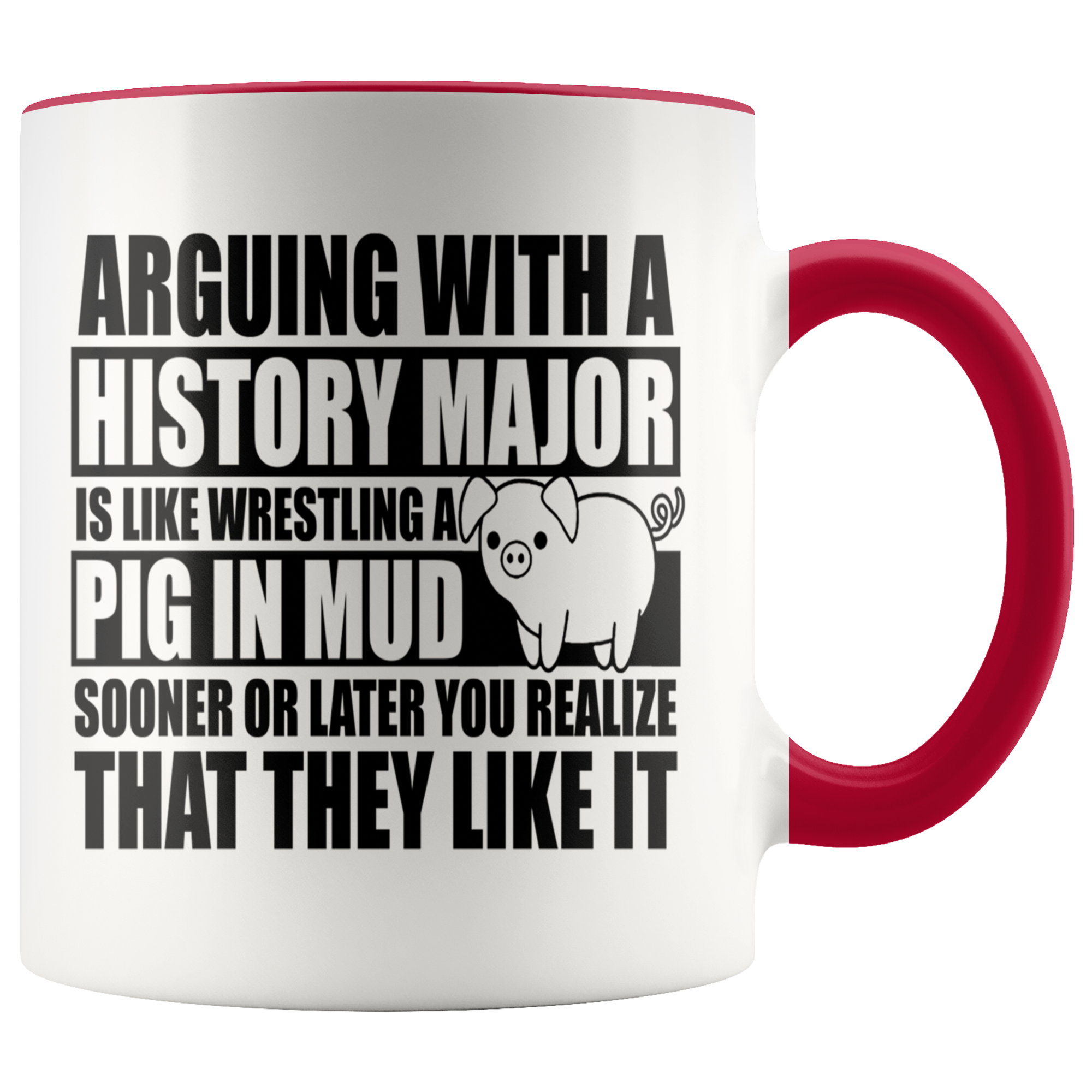Accent Mug - History Major Pig In Mud