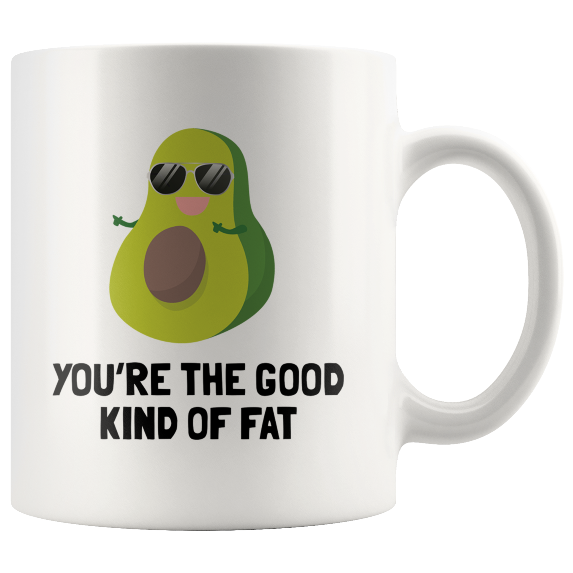 White 11oz Mug - Avocado Good Fat