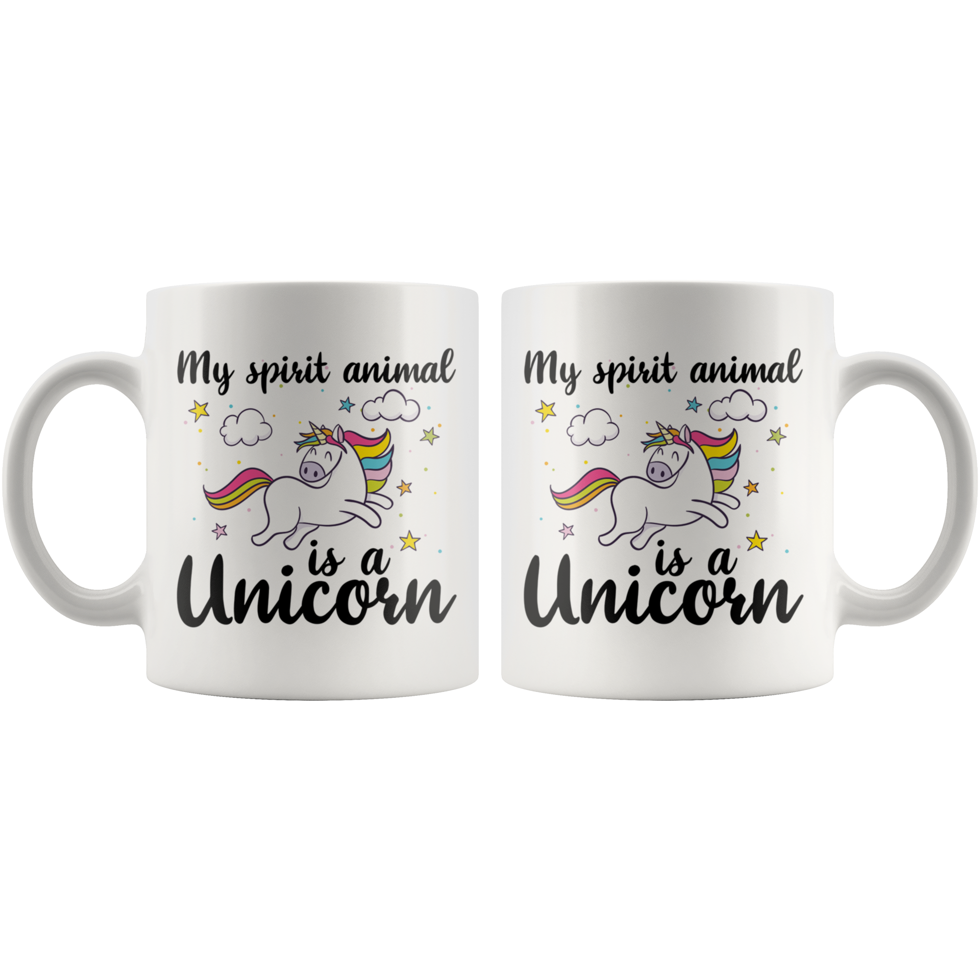 White 11oz Mug - Unicorn Spirit Animal