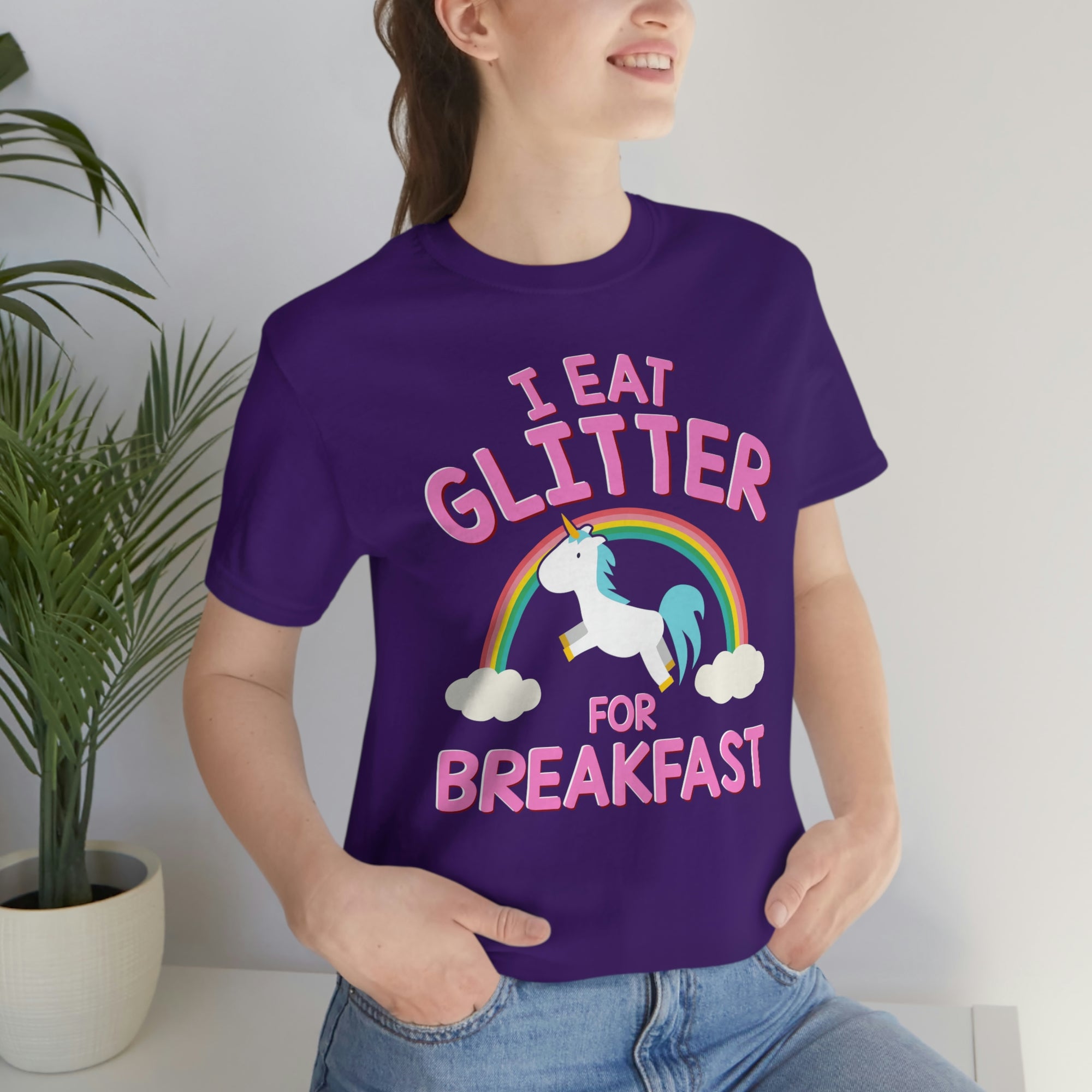 Unicorn Eat Glitter Breakfast TShirtSon UK