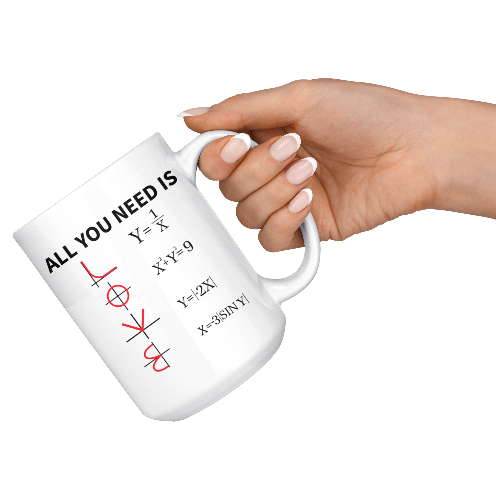 White 15oz Mug - Math Love