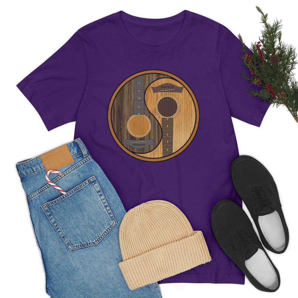 Guitar Yin Yang TShirtSon UK