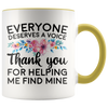 Accent Mug - Speech Therapist Thank You Finding My Voice