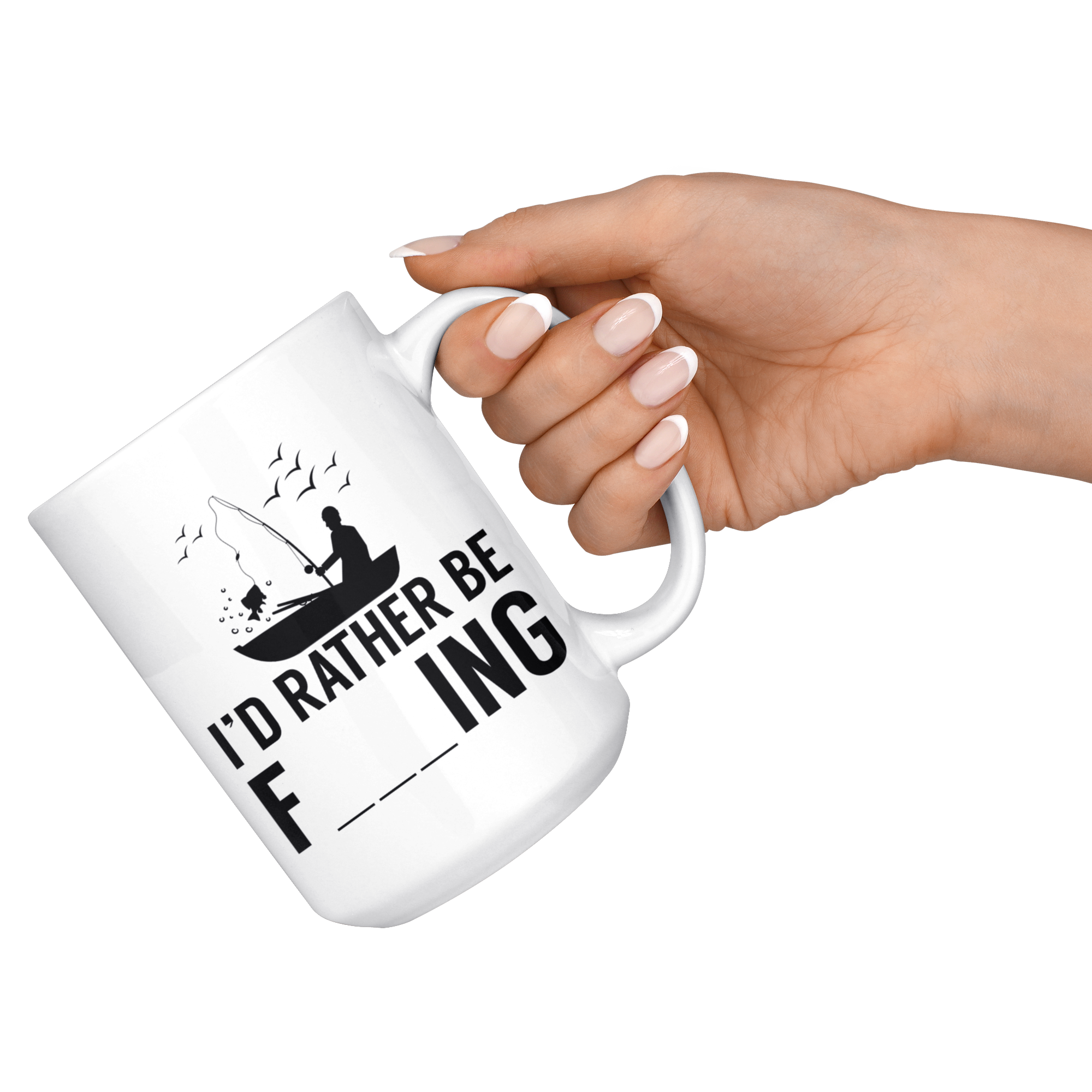 White Mugs - Rather Be Fishing