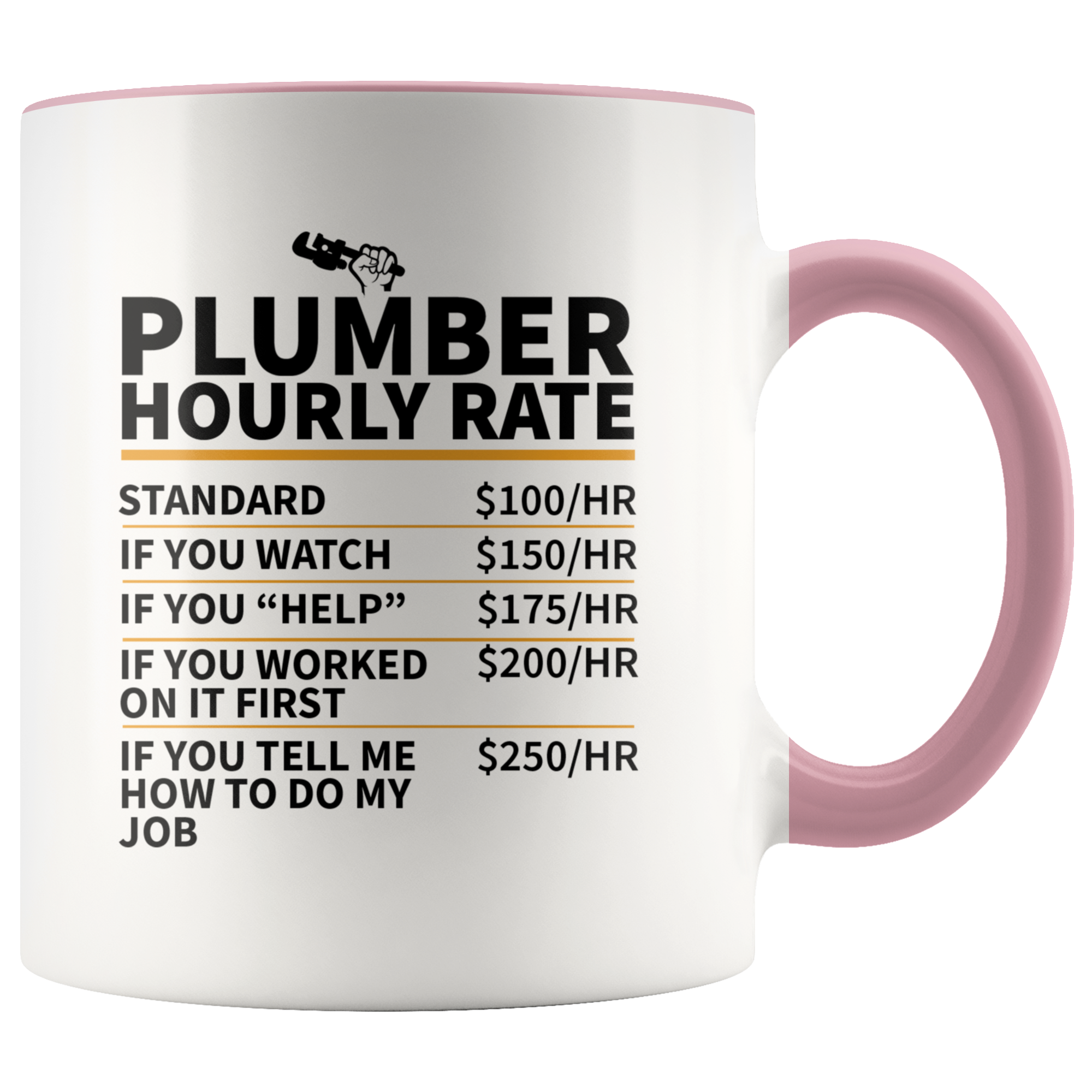 Accent Mug - Plumber Hourly Rate