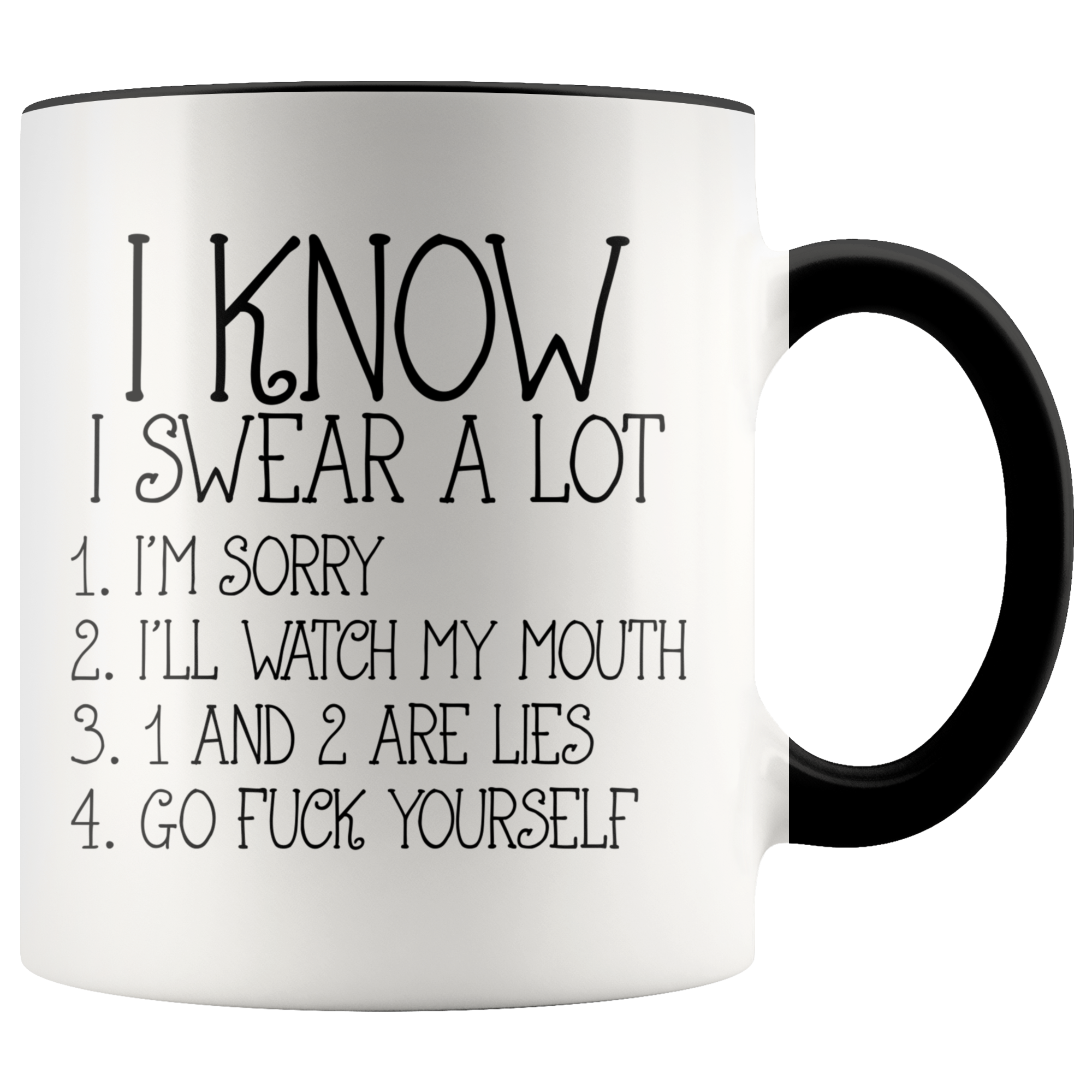 Accent Mug - I Know I Swear A Lot