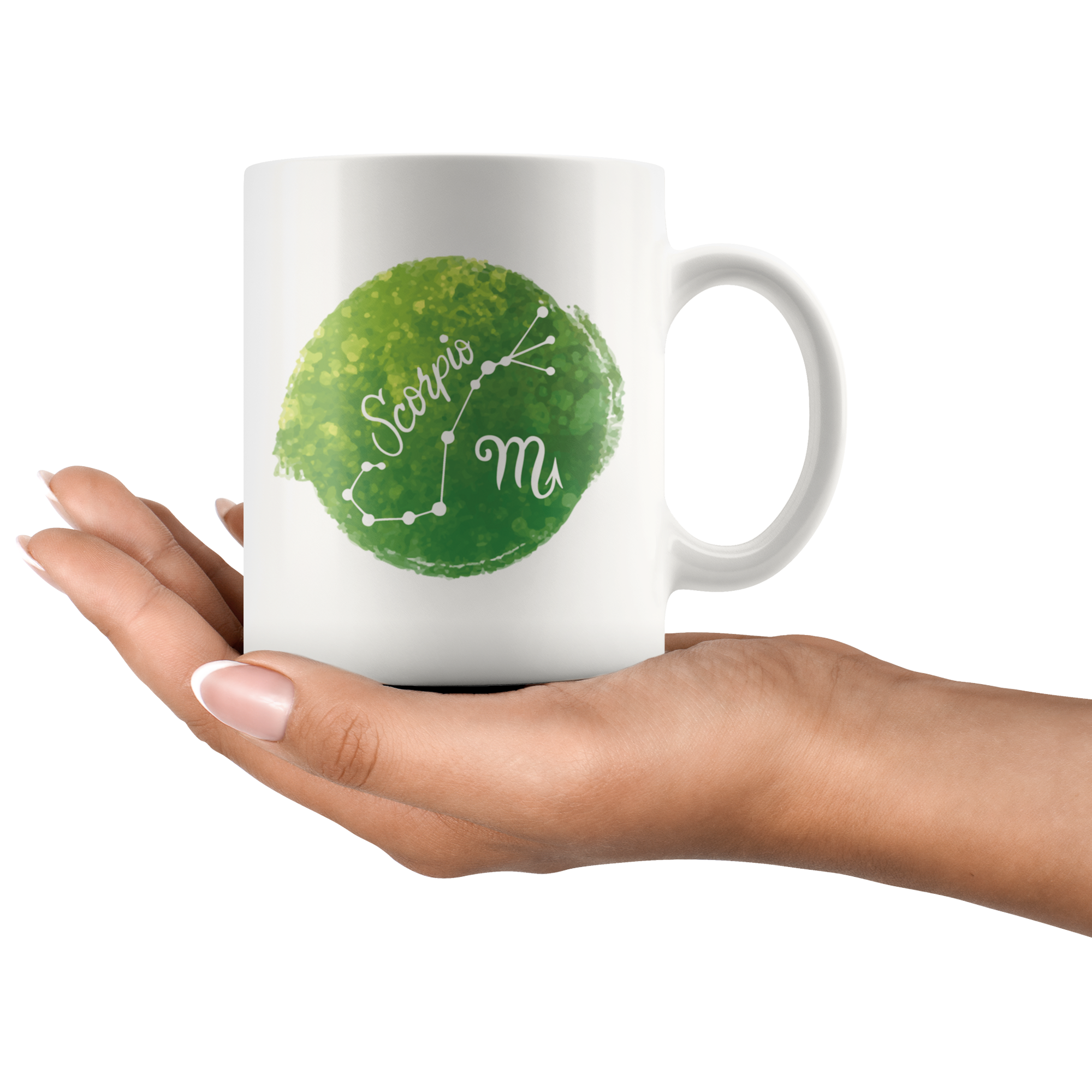 White 11oz Mug - Watercolor Scorpio