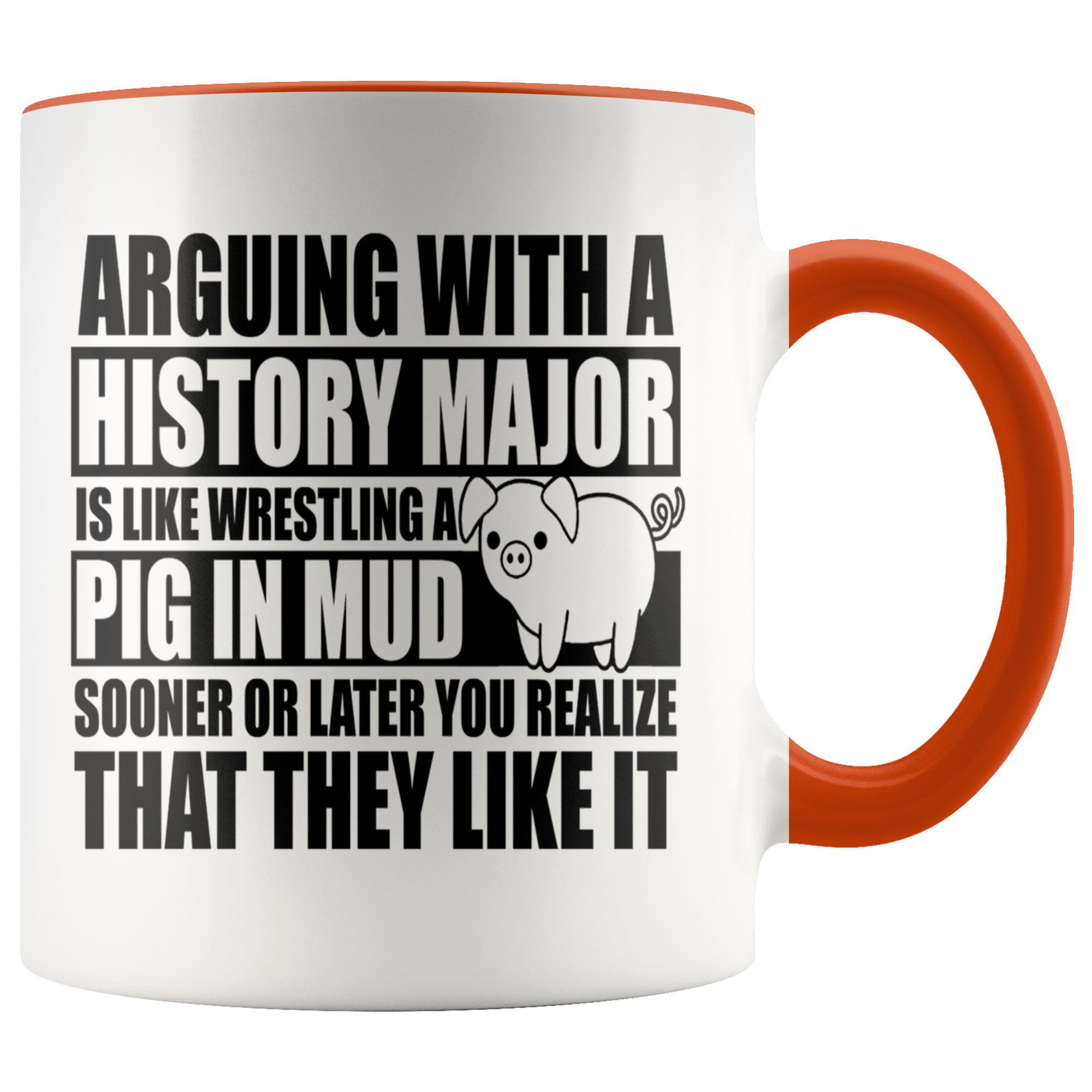 Accent Mug - History Major Pig In Mud