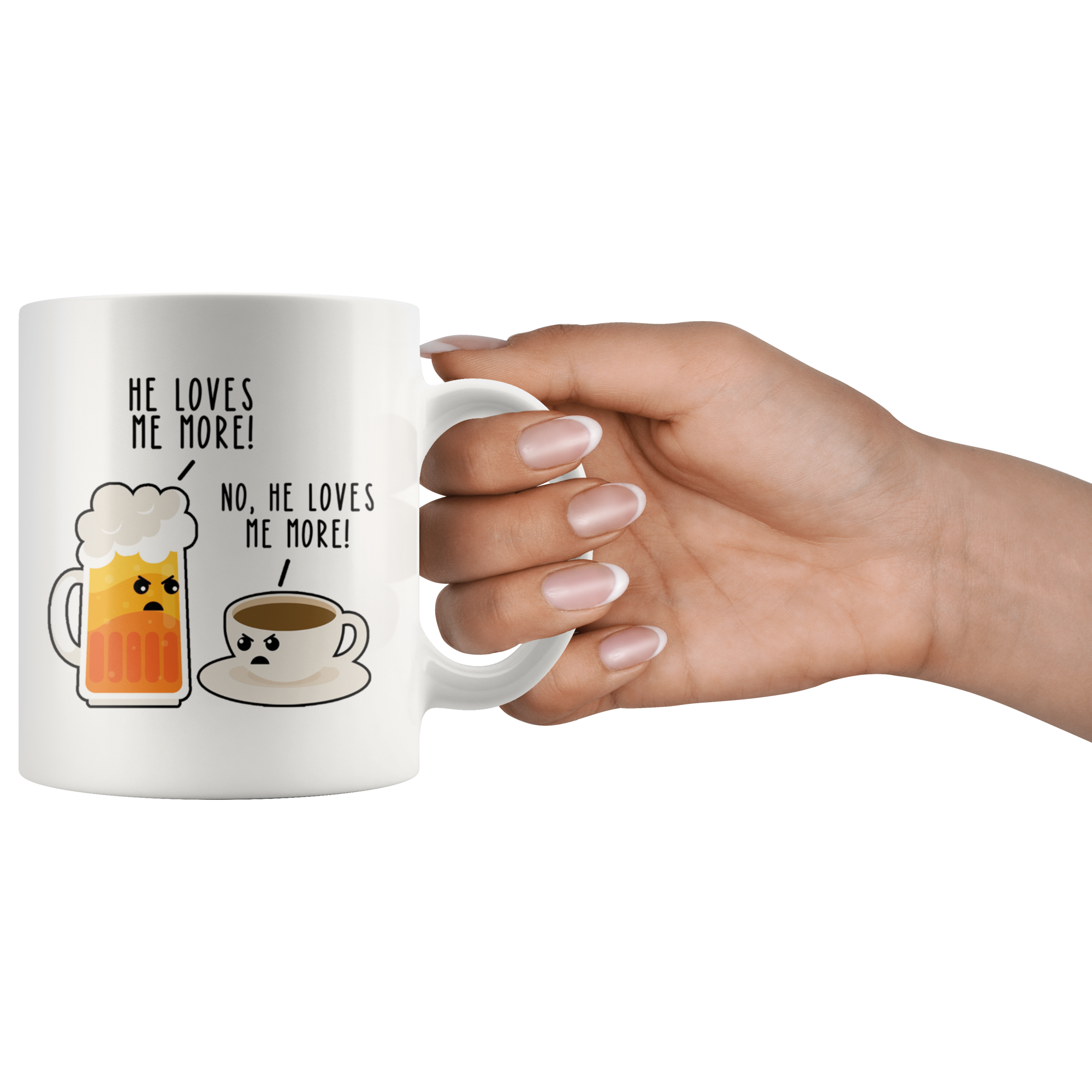 White Mugs - Beer Coffee Lover Mug