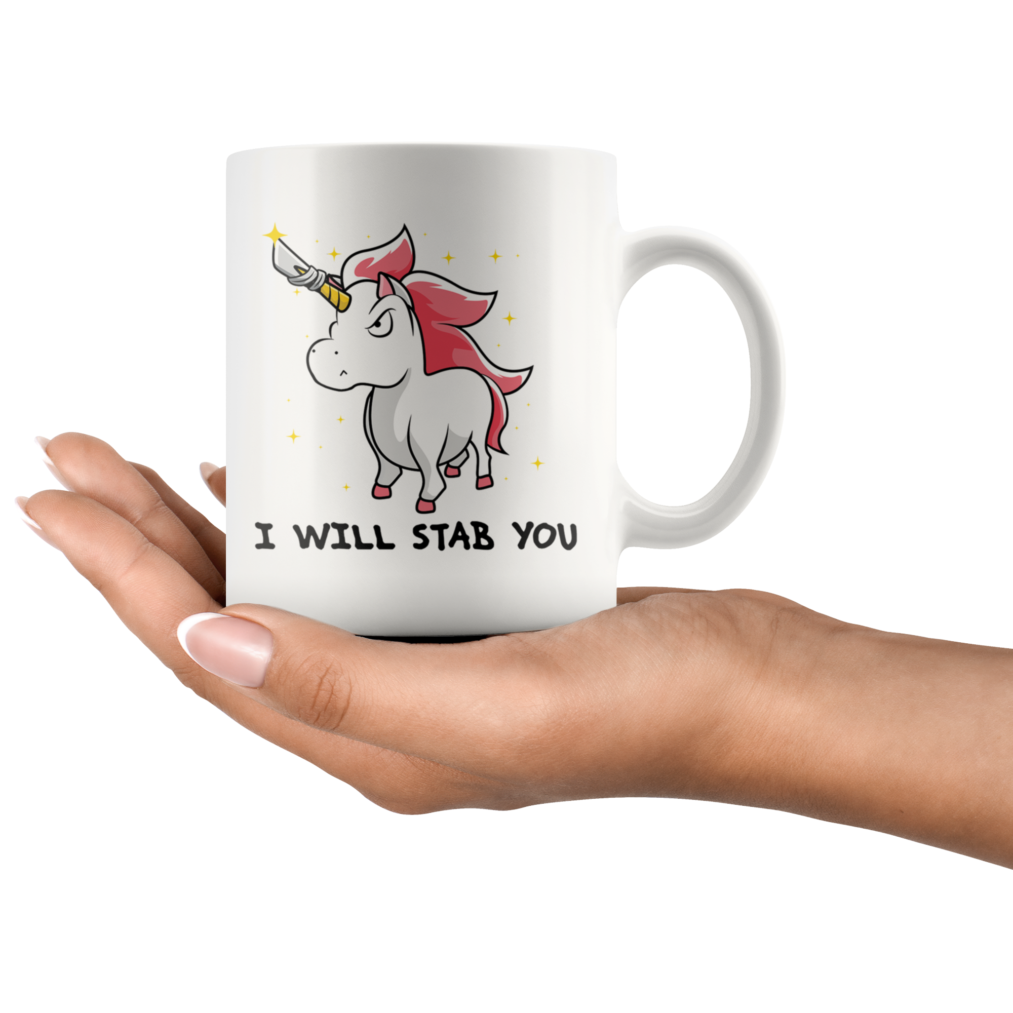 White 11oz Mug - Unicorn Will Stab You