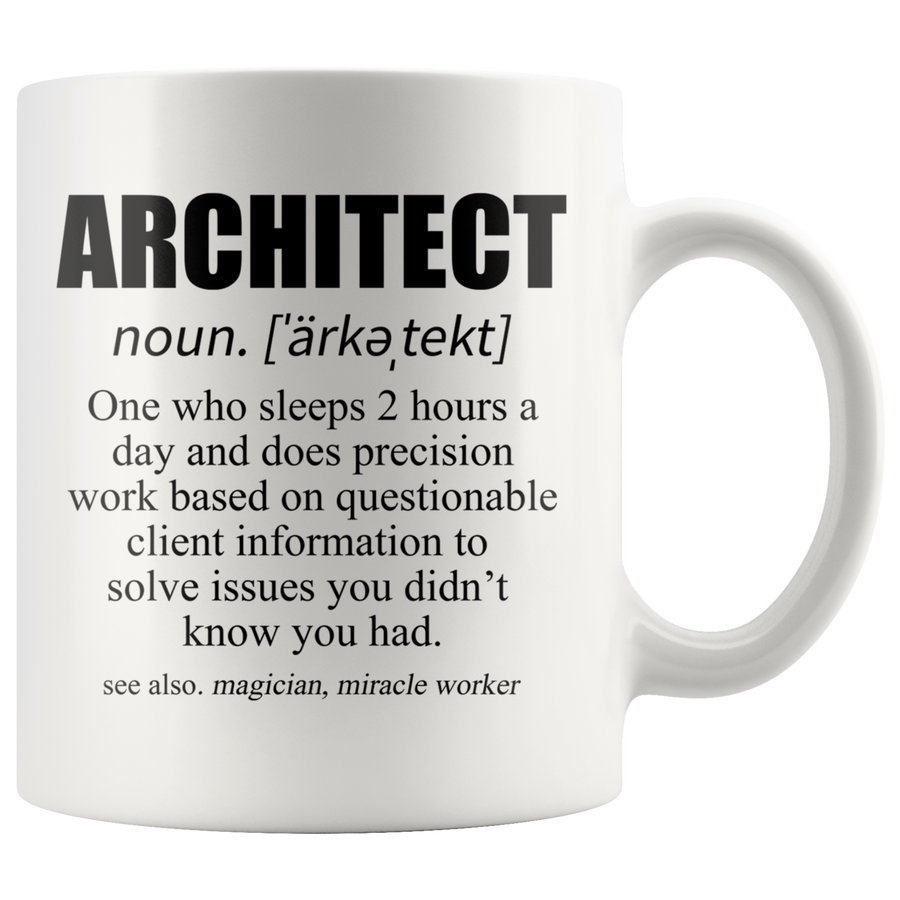 White 11oz Mug - Architect Definition