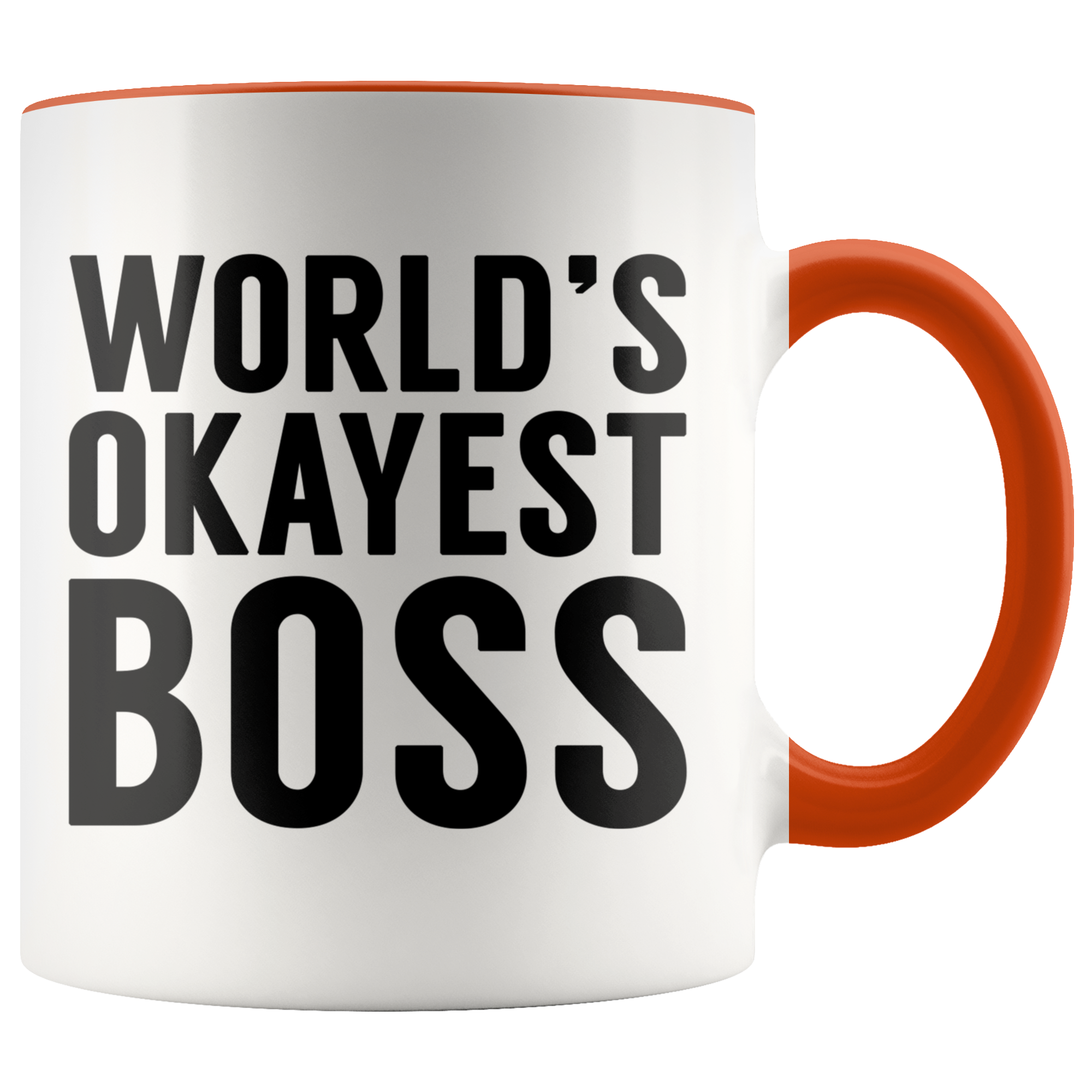 Accent Mug - World's Okayest Boss