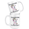 White 15oz Mug - Teachicorn