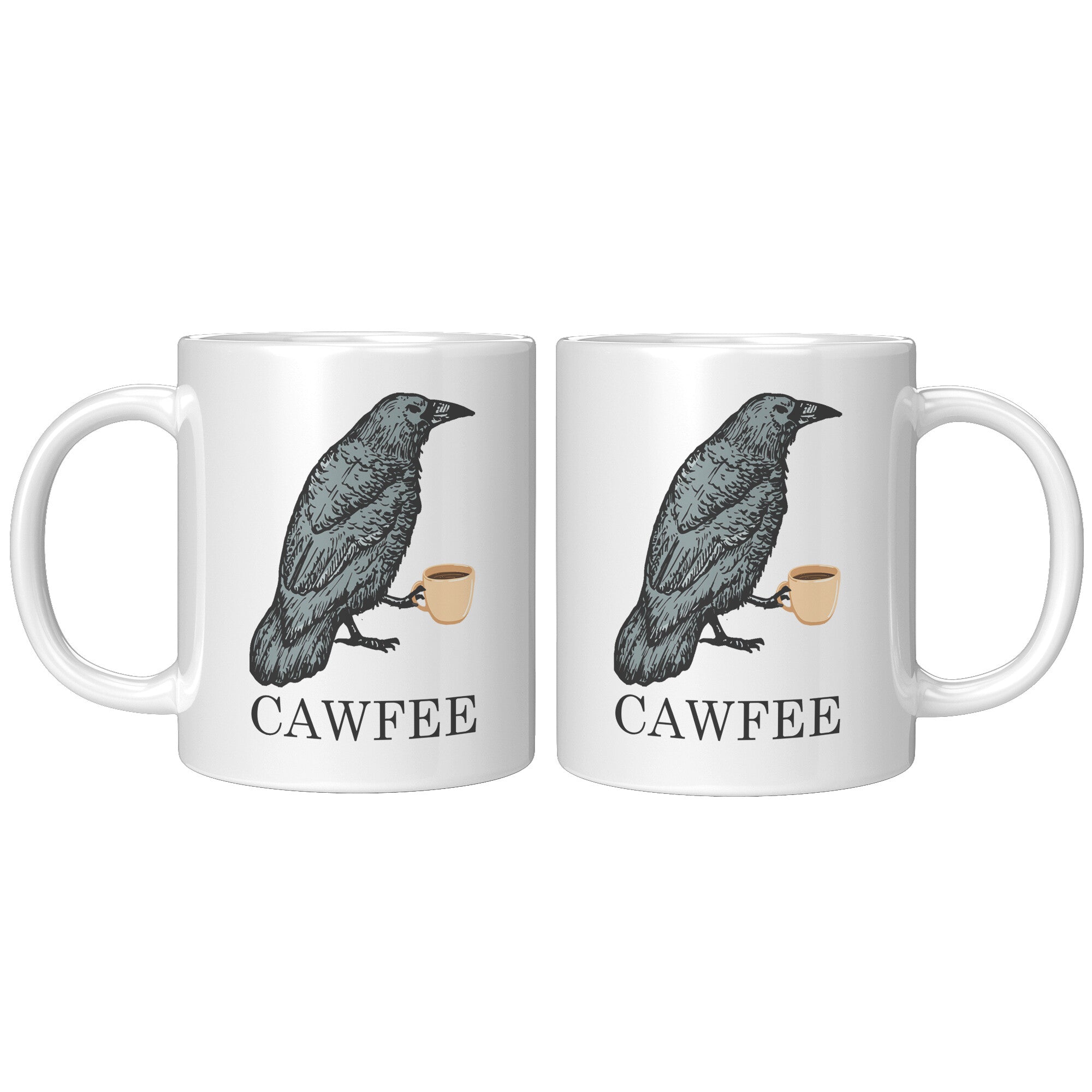 White Mugs - Cawfee Mug
