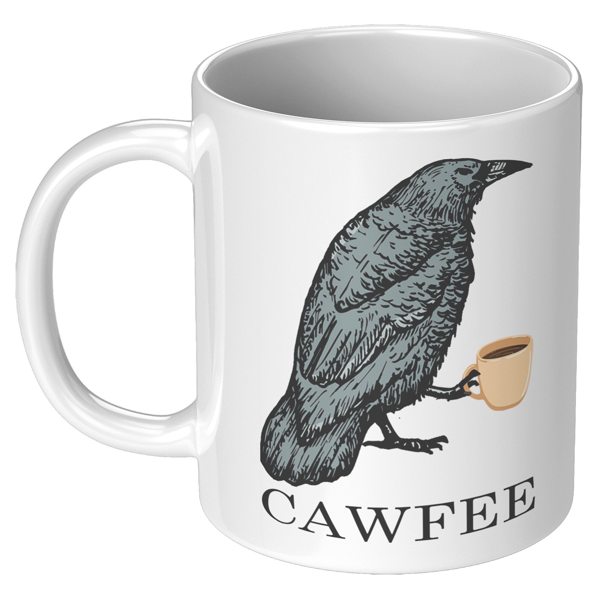 White Mugs - Cawfee Mug