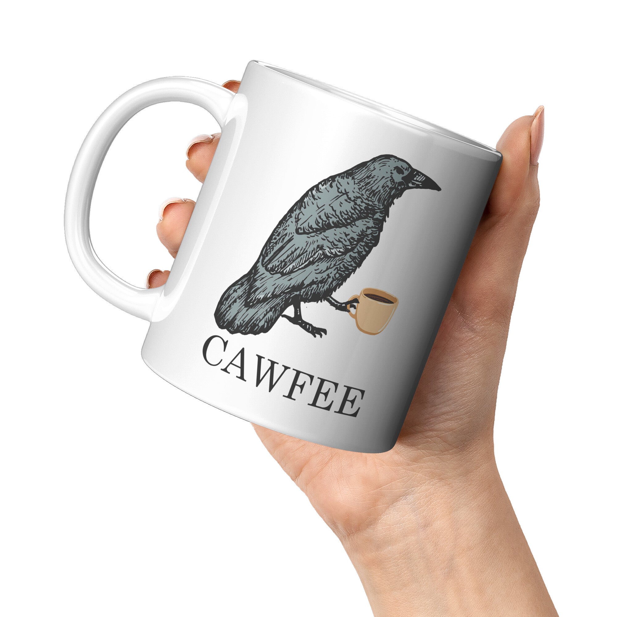 White Mugs - Cawfee Mug