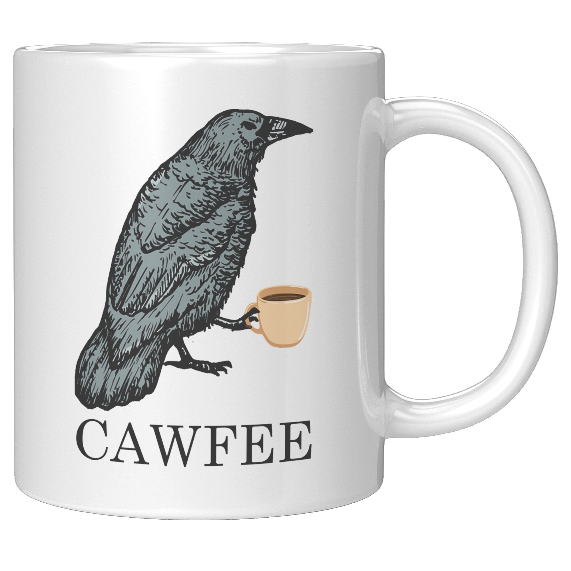White Mugs - Cawfee Mug