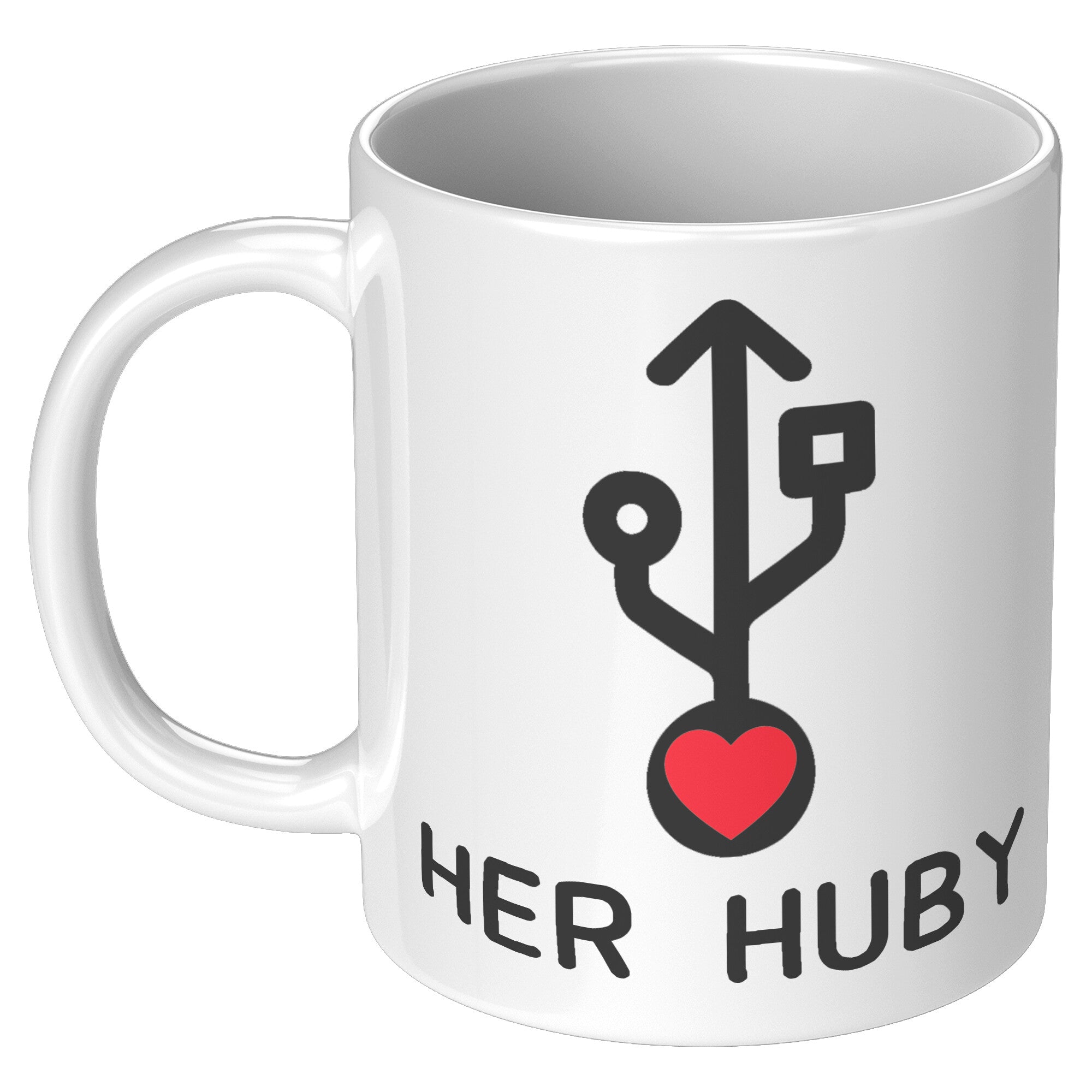 White Mug 11oz - Matching Her Huby Mug