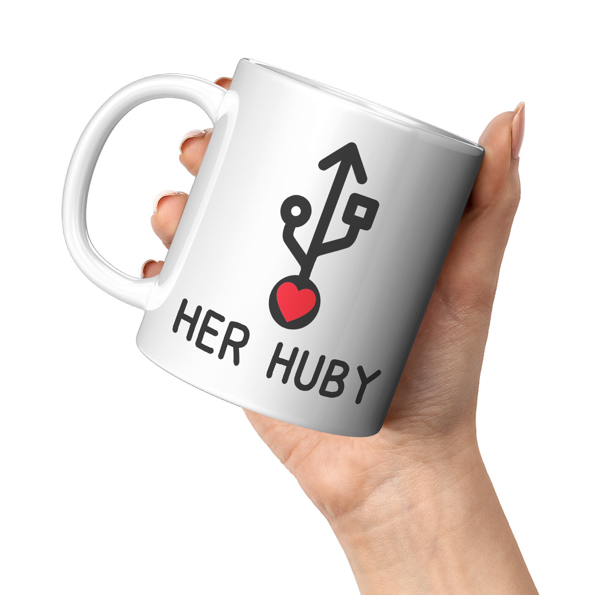 White Mug 11oz - Matching Her Huby Mug