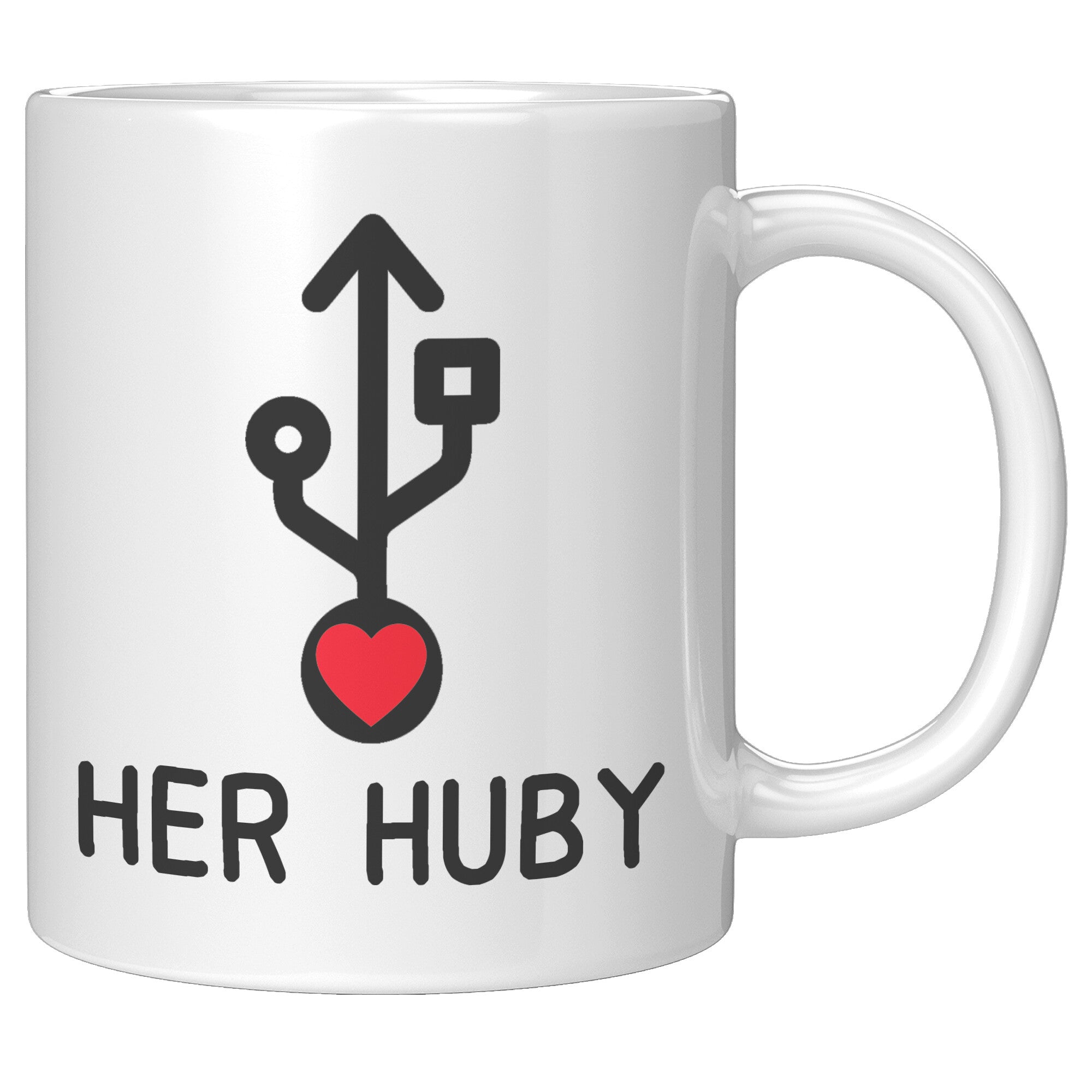 White Mug 11oz - Matching Her Huby Mug