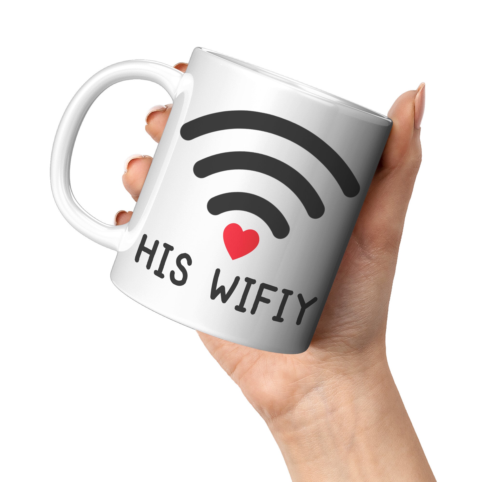 White Mug 11oz - Matching His Wifiy Mug