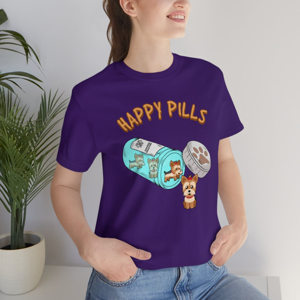 Happy Pills Yorkshire Terrier TShirtSon UK